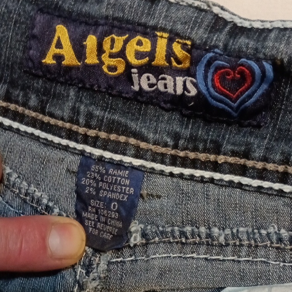 Angels Jeans Dark Blue Straight Leg Denim - Picture 2 of 4